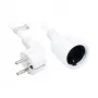 Prailginimo laidas su įžeminimu Kištukas Tipas E+F (CEE 7/7, kampuotas) ir Lizdas Tipas F (CEE 7/3, tiesus), Baltas, 1,50 mm², 5 m, Good Connections® (P0102-W050)