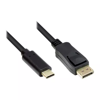 Good Connections GC-M0106 - 2 m - USB Type-C - DisplayPort - Kištukas - Kištukas - Auksuotas