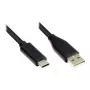 Jungiamasis kabelis USB 2.0, USB-C™ kištukas prie USB 2.0 A kištuko, CU, juodas, 1 m, Good Connections® (GC-M0117)