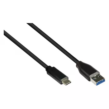Alcasa jungiamasis laidas USB 3.0 - 2 m - USB A - USB C - USB 3.2 Gen 1 (3.1 Gen 1) - 5000 Mbit/s - Juoda (GC-M0128)