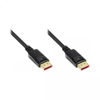 Ryšio laidas DisplayPort 1.4, 8K / UHD-2 @60Hz, paauksuoti kontaktai, variniai laidai, juodas, 0,5 m, Good Connections® (4814-005S)