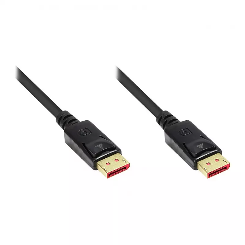 Jungiamasis laidas DisplayPort 1.4, 8K / UHD-2 @60Hz, auksuoti kontaktai, varis, juodas, 3 m, Good Connections® (4814-030S)