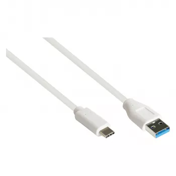 Good Connections 2831-AC005W - 0,5 m - USB A - USB C - USB 3.2 Gen 2 (3.1 Gen 2) - 10000 Mbit/s - Baltas