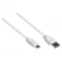 Good Connections 2831-AC010W - 1 m - USB A - USB C - USB 3.2 Gen 2 (3.1 Gen 2) - 10 Gbit/s - Baltas
