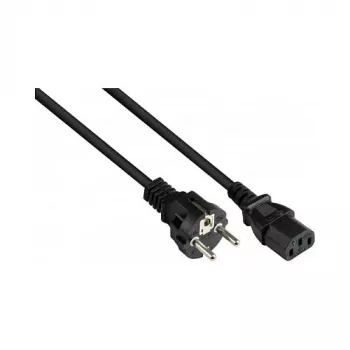 Netzkabel Schutzkontakt-Stecker Typ E+F (CEE 7/7, gerade) an C13 (gerade), schwarz, 1,00 mmÂ², 5 m, G (P0030-S050)