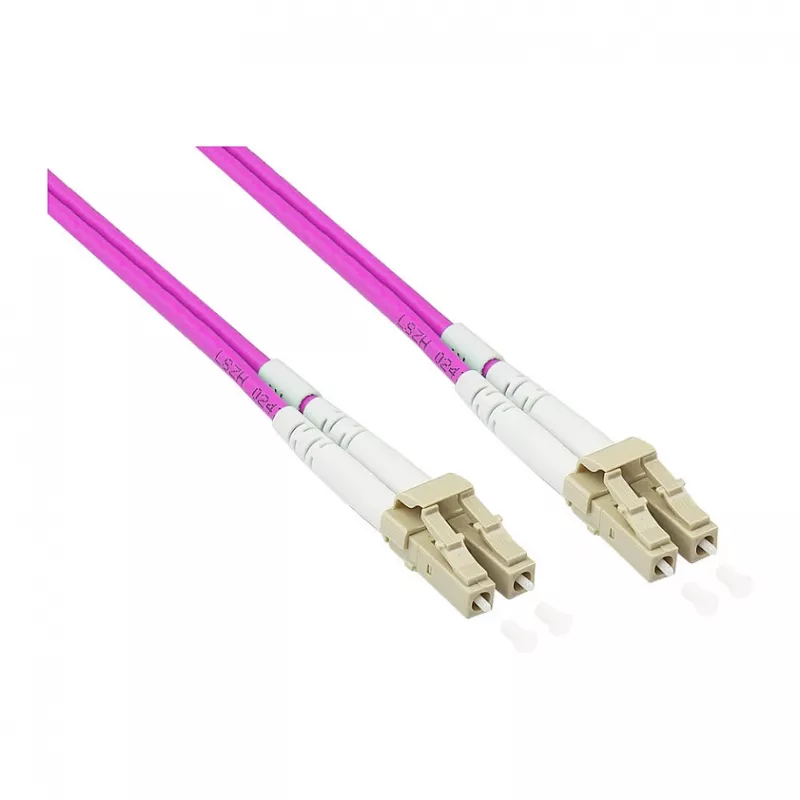 Patchkabel LWL Duplex OM4 PANZERKABEL (Multimode, 50/125) LC/LC, LSZH, Stahlarmierung und Nagetiersc (LW-P815LC4)