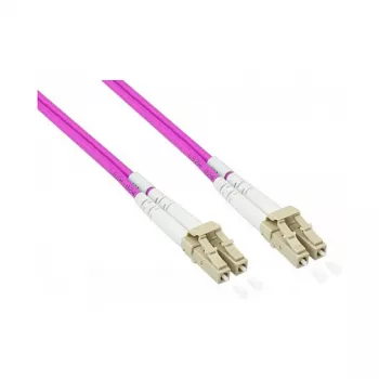 Patchkabel LWL Duplex OM4 PANZERKABEL (Multimode, 50/125) LC/LC, LSZH, Stahlarmierung und Nagetiersc (LW-P850LC4)