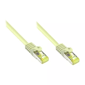 RJ45 kištukinis kabelis su Cat.7 žaliava ir užrakto apsauga (RNS®), S/FTP, PiMF, be halogenų, 600MHz, OFC, pilkas, 0,15m, Good Connections® (8070R-002)