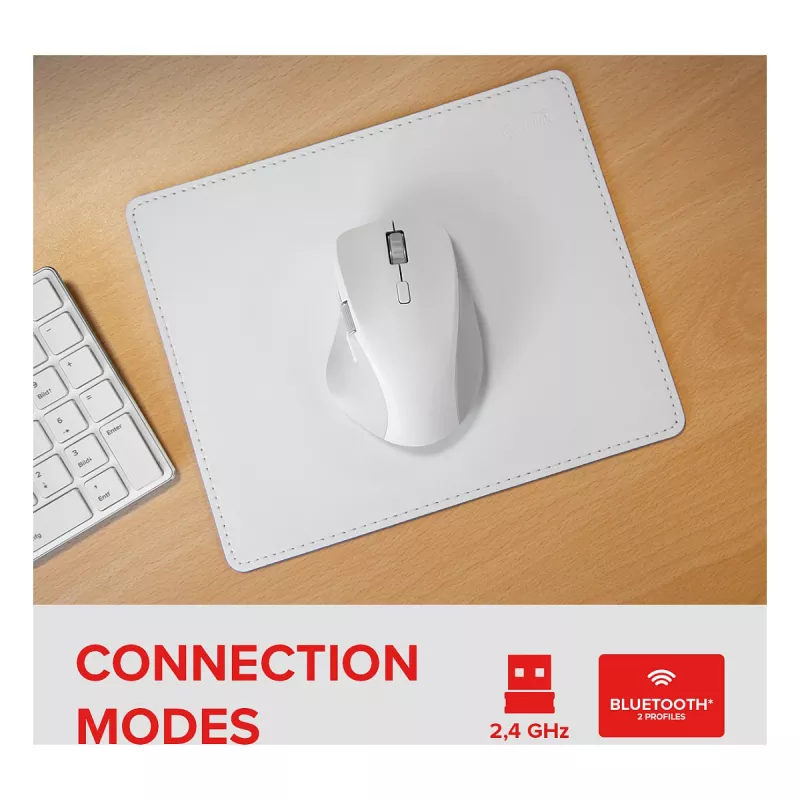 Bevielė pelė Speedlink LIBERA, įkraunama, Bluetooth, tyli, balta