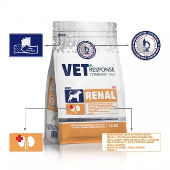 VET RESPONSE Renal sausas šunų ėdalas - 1,6 kg
