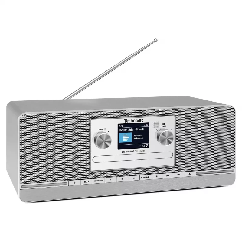 TechniSat DIGITRADIO 372 CD BT virtuvinis radijas su CD grotuvu, DAB+, FM, Bluetooth, antracitinis-sidabrinis