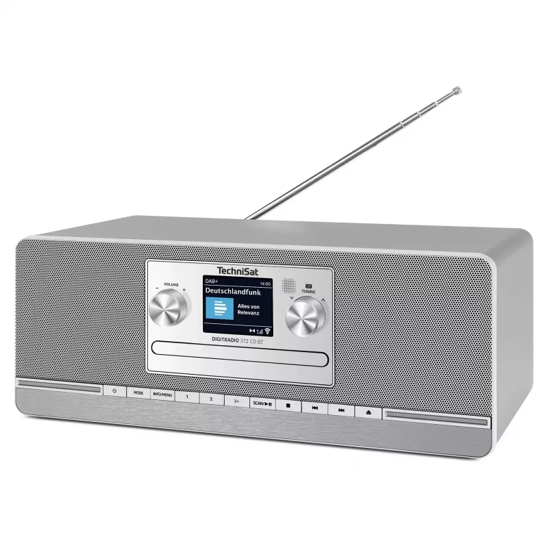 TechniSat DIGITRADIO 372 CD BT virtuvinis radijas su CD grotuvu, DAB+, FM, Bluetooth, antracitinis-sidabrinis