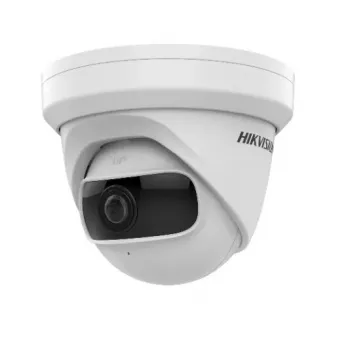Dome IP stebėjimo kamera Hikvision DS-2CD2345G0P-I – Vidinė, 4 MP (2688×1520), 1,68 mm fiksuotas objektyvas, 360° sukimas, lubų/sienos montavimas, laidinė