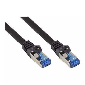 RNS® Kištukinis laidas SmartFLEX, Cat.6A, S/FTP, PiMF, be halogenų, 500MHz, juodas, 1m, Good Connections® (8060-SF010S)
