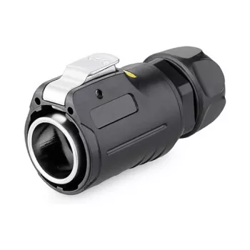 Alcasa S1 IC01-24R01 RJ45 jungtis – vyriška/moteriška, tiesi, metalinė, IP65/IP67, juoda