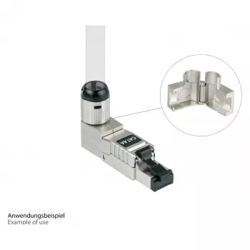 RJ45 kištukas Cat. 6A, beįrankis, STP ekranuotas, metalinis, 5 krypčių, Good (GC-N0165)