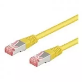 Wentronic Goobay CAT 6 jungiamasis kabelis, S/FTP (PiMF), geltonas, 5 m - LSZH halogenų neturintis, varinis (68303)