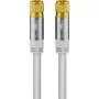 Goobay SAT antenos laidas (135 dB tipas), 4x ekranuotas, 2 m, baltas - auksuotas, F-kištukas > F-kištukas (70600)