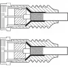 Goobay SAT antenos laidas (135 dB tipas), 4x ekranuotas, 2 m, baltas - auksuotas, F-kištukas > F-kištukas (70600)