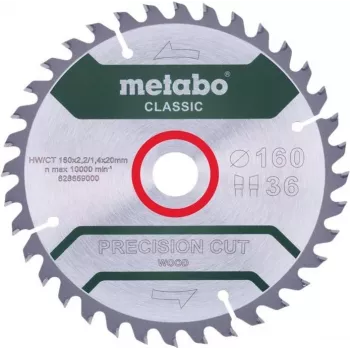 Pjūklo diskas Metabo 628659000 16 cm, skylė 2 cm, 1 vnt.