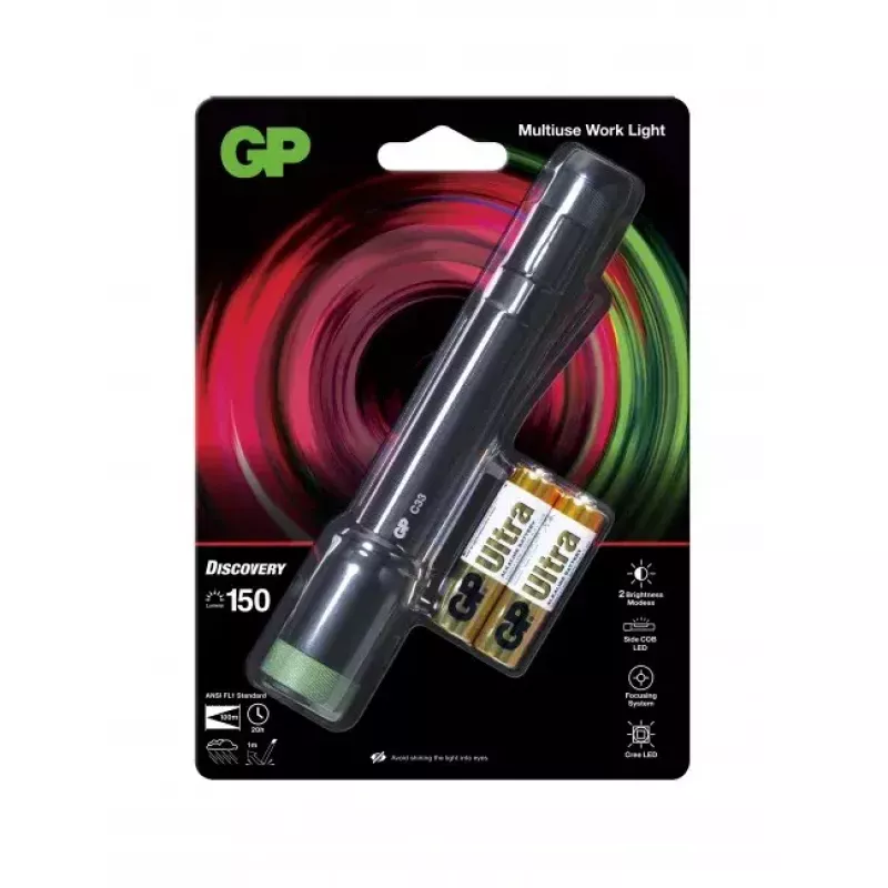 Rankinis žibintuvėlis GP Lighting C33 juodas/žalias