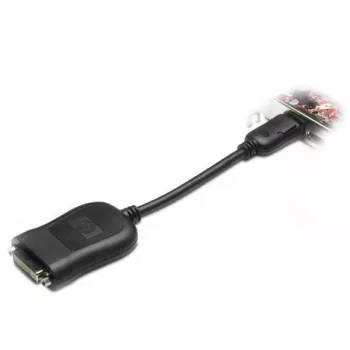 HP DVI adapteris DisplayPort (vyriškas) į DVI-D (moteriškas) - juodas - Quadro FX 3800 (481409-001, FH973AA)