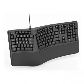 Belaidė ergonomiška kompaktiška klaviatūra TRUST KEYRA ERGO MULTI DE