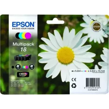 Kasečių rinkinys Epson Daisy Multipack 4 spalvos 18 Claria Home Ink – standartinė talpa