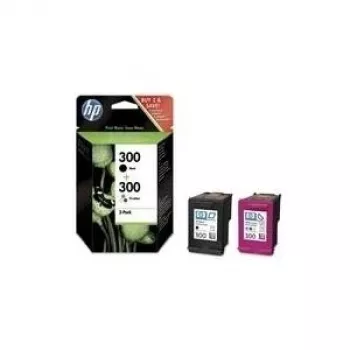 HP 300 rašalo rinkinys juoda/trispalvė Blister