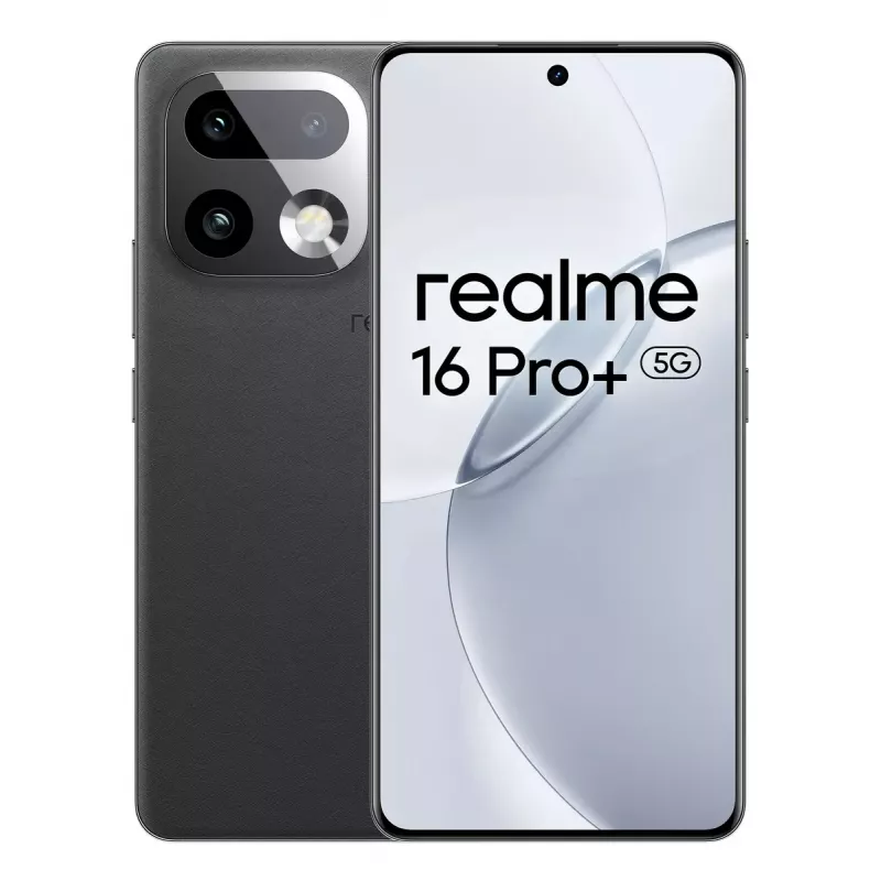 Išmanusis telefonas REALME realme 16 Pro+ — 6,8 colio (17,3 cm) 1280×2800, Snapdragon 7 Gen 4, 12 GB RAM, 512 GB, 200 MP triguba kamera, 7000 mAh, pilka