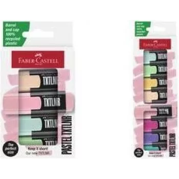 Pastelinių žymeklių rinkinys Faber-Castell 154214, 4 vnt. – Koralų, Žalia, Šviesiai žalia, Rožinė