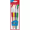 Teptukų rinkinys Faber-Castell Pinsel 4 vnt. Soft Grip BK