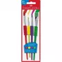Teptukų rinkinys Faber-Castell Pinsel 4 vnt. Soft Grip BK