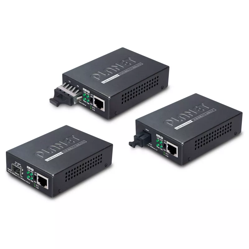 Planet GT-806B15 – Medijos keitiklis, Gigabit Ethernet, 10/100/1000Base-T į 1000Base-LX, 15 km, RJ-45 / SC