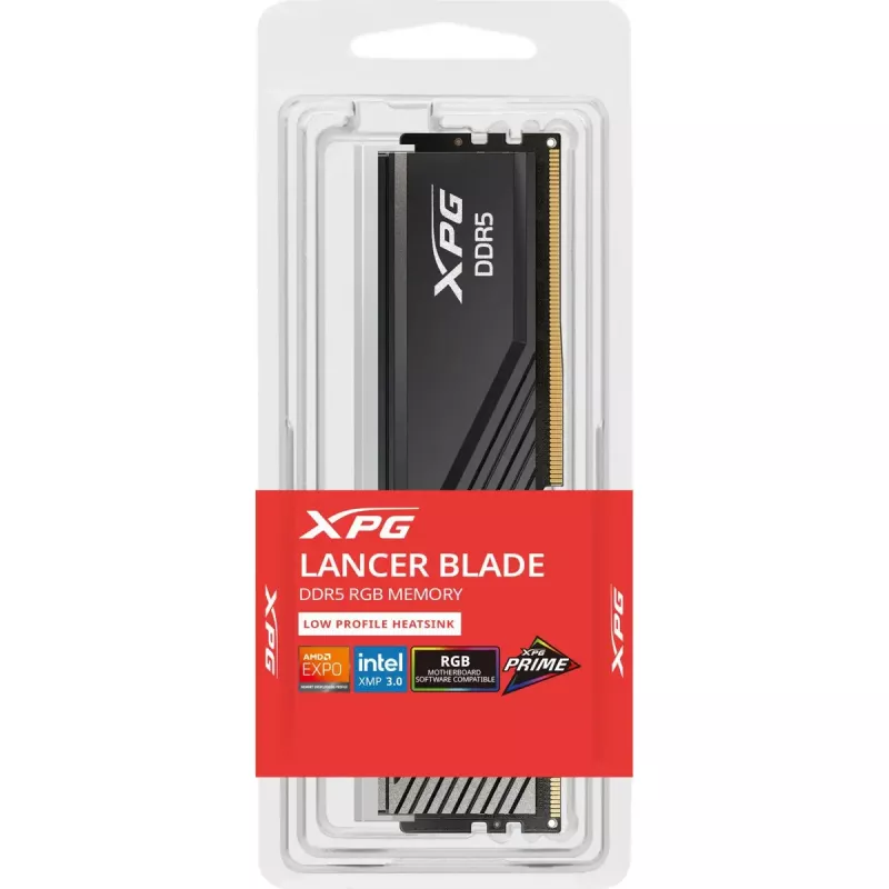 DDR5 24 GB ADATA XPG Lancer Blade RGB DIMM 6000 MT/s, CL36, juoda, INTEL XMP