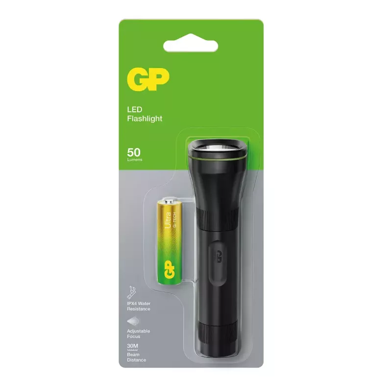 Rankinis žibintuvėlis GP Lighting 450066 Juodas 50 lm 30 m 24 h