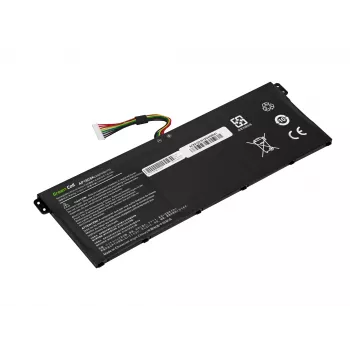 Nešiojamojo kompiuterio baterija Green Cell, skirta ASUS A555 F555 K555 R556 X555, LiPo 4000 mAh, 7,6 V, 4 elementai, juoda