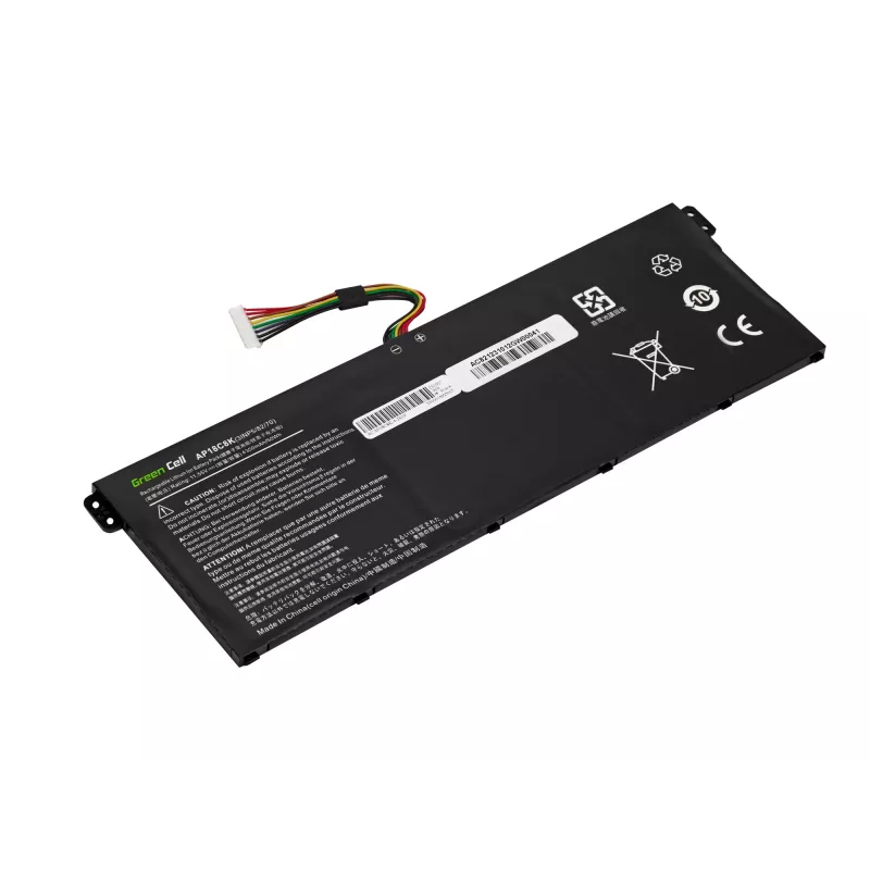 Nešiojamojo kompiuterio baterija Green Cell, skirta ASUS A555 F555 K555 R556 X555, LiPo 4000 mAh, 7,6 V, 4 elementai, juoda
