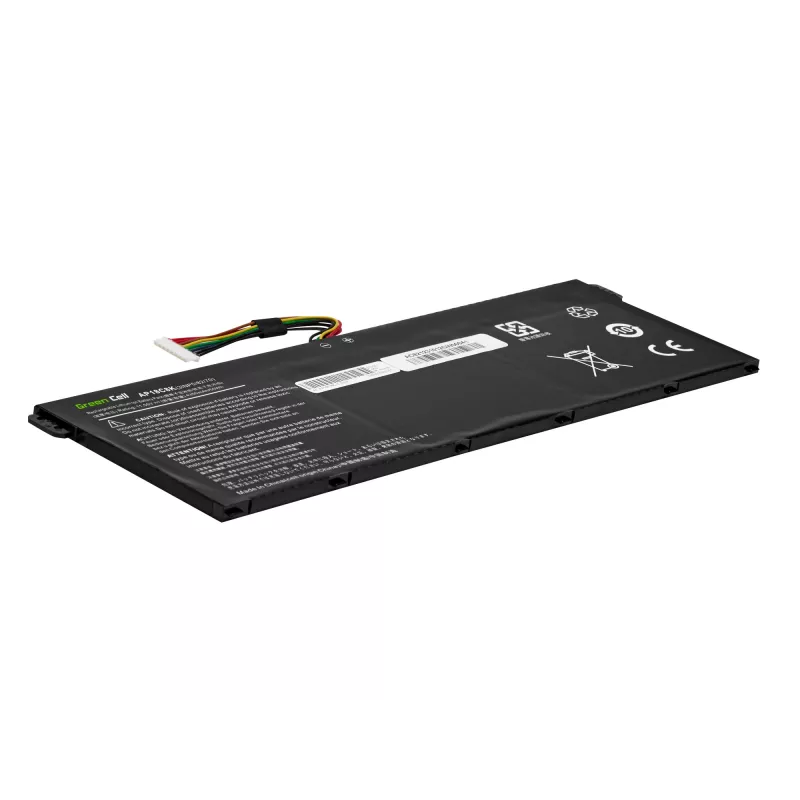 Nešiojamojo kompiuterio baterija Green Cell, skirta ASUS A555 F555 K555 R556 X555, LiPo 4000 mAh, 7,6 V, 4 elementai, juoda