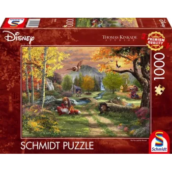 Thomas Kinkade Studios: Disney - Lapė ir šuo, Dėlionė 1000 dalių