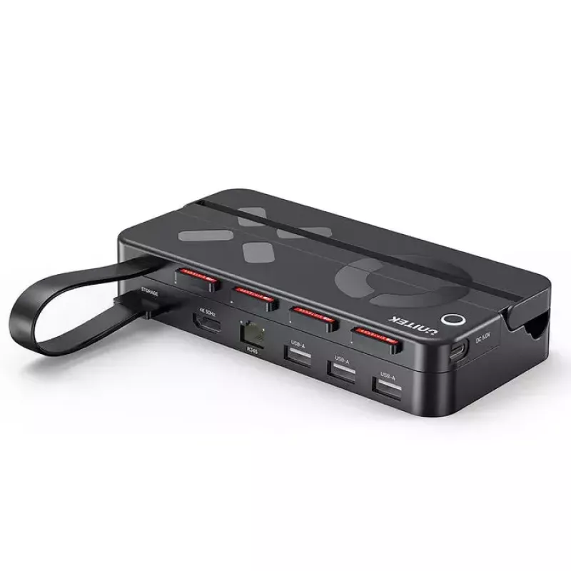 Dėklas nešiojamai žaidimų konsolei Unitek G1002F01 – USB dokas, juodas