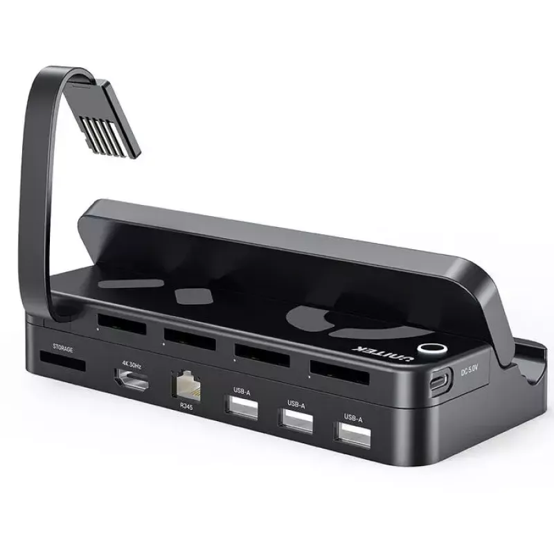 Dėklas nešiojamai žaidimų konsolei Unitek G1002F01 – USB dokas, juodas