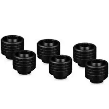 Thermal Grizzly DeltaMate Compression Fitting ST16, žalvarinis G1/4, juodas, 6 vienetų paketas (TG-DM-FIT-6001)