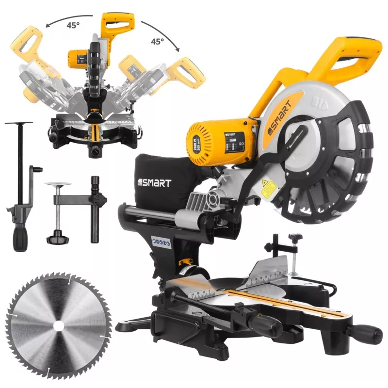 Slėjimo kampinis pjūklas Smart SM-04-05305 2000 W, 305 mm diskas