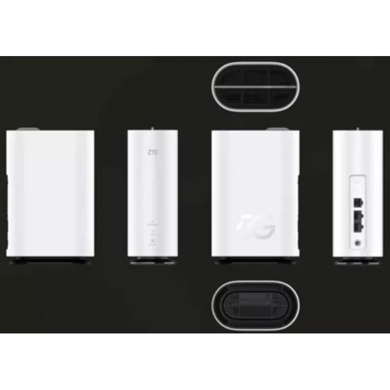 ZTE G5C - Belaidis maršrutizatorius 4G/5G, Wi-Fi 6, dviejų juostų (2,4 GHz / 5 GHz), Gigabit Ethernet, baltas