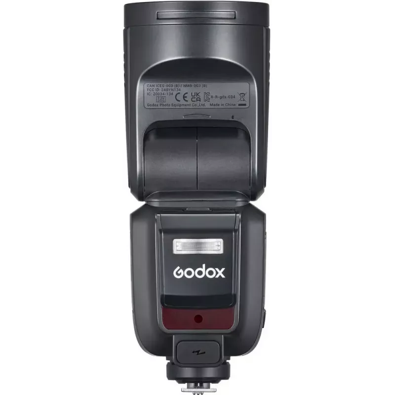 Blykstė Godox V100‑N Nikon – nešiojama TTL Li‑ion blykstė su nuimama galvute