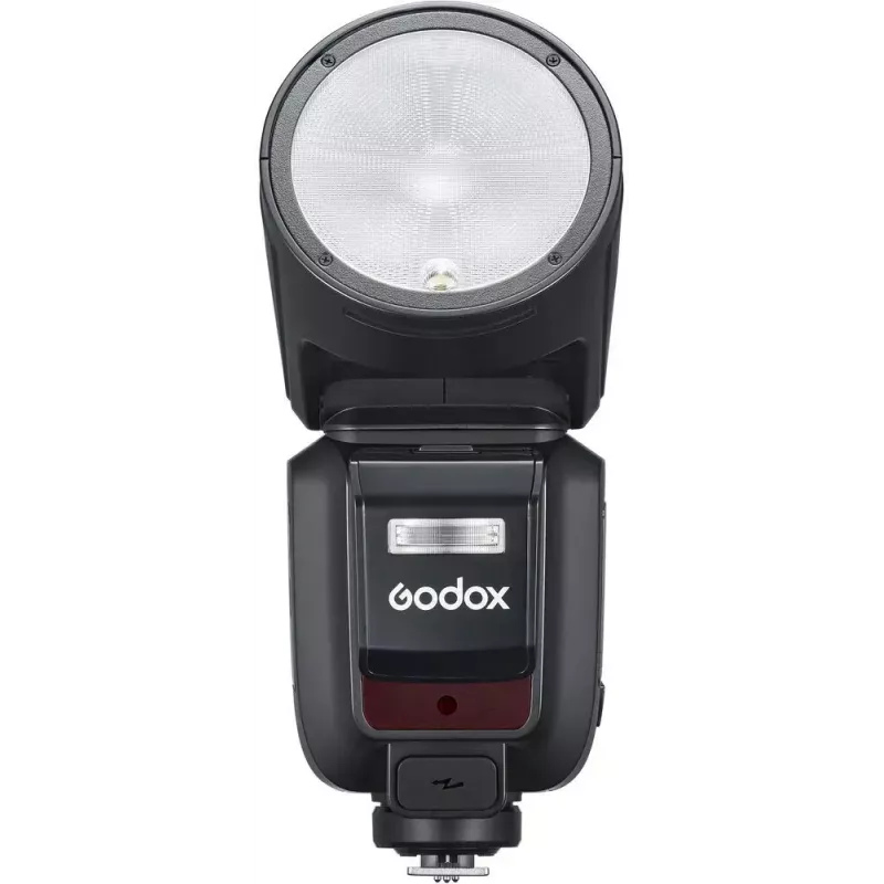 Blykstė Godox V100‑N Nikon – nešiojama TTL Li‑ion blykstė su nuimama galvute