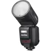 Blykstė Godox V100‑N Nikon – nešiojama TTL Li‑ion blykstė su nuimama galvute