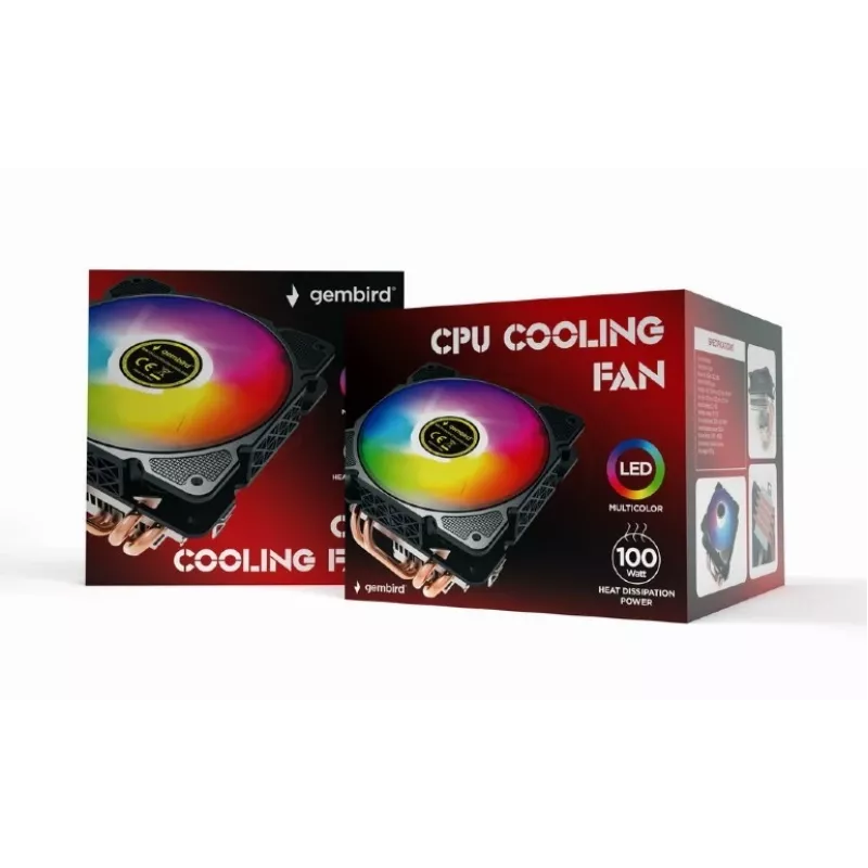 Oro aušintuvas Gembird CPU-HURACAN-ARGB-X140 12 cm Juoda Balta 800-1600 RPM