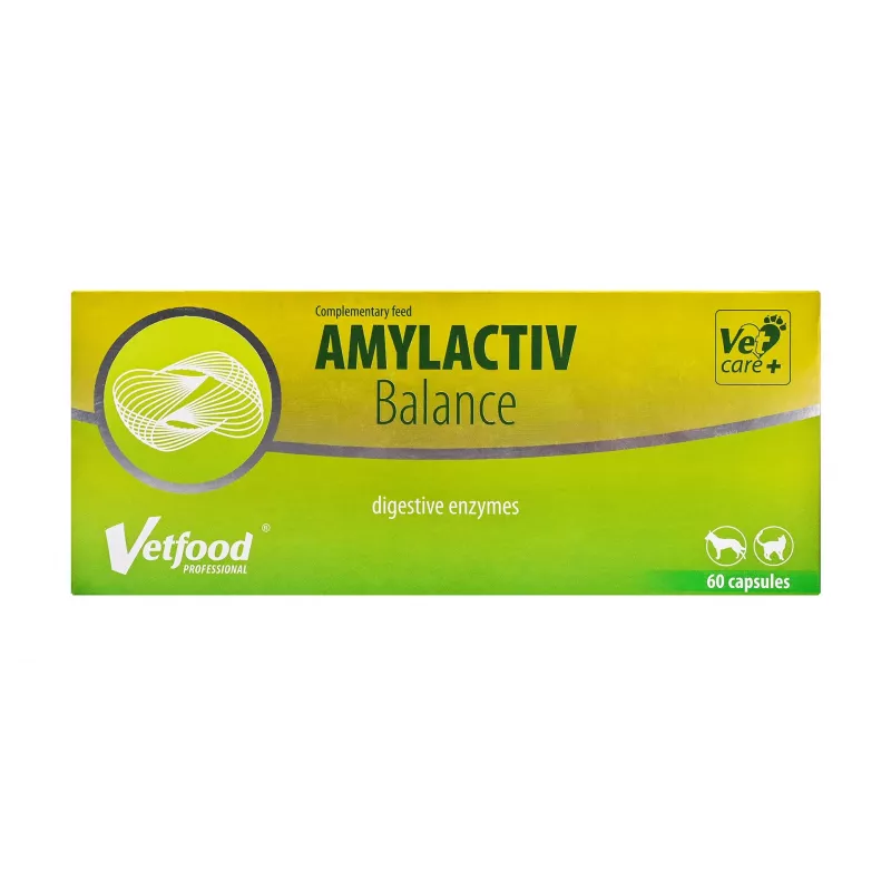 Vetfood Amylactiv Balance virškinimo palaikymas šunims ir katėms 60 kapsulių